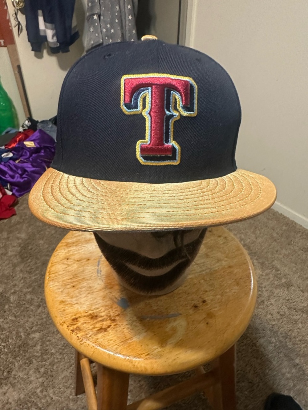 Vintage MLB New Era Texas Rangers jersey”gold all star” hat 00s size 7 1/2